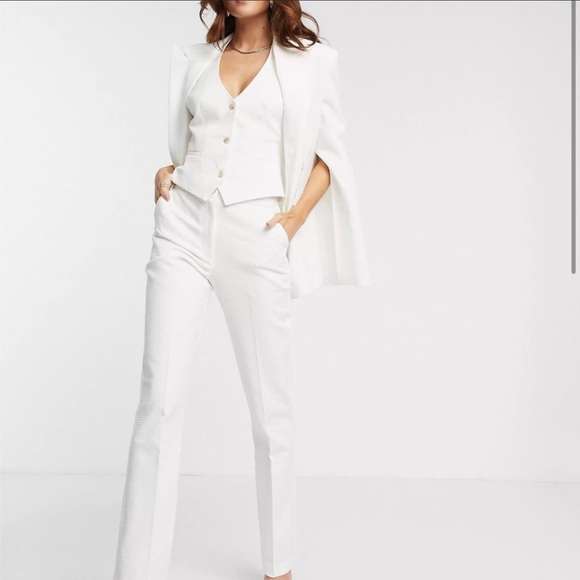 ASOS tapered white suit pants, size 4/S - Picture 2 of 6